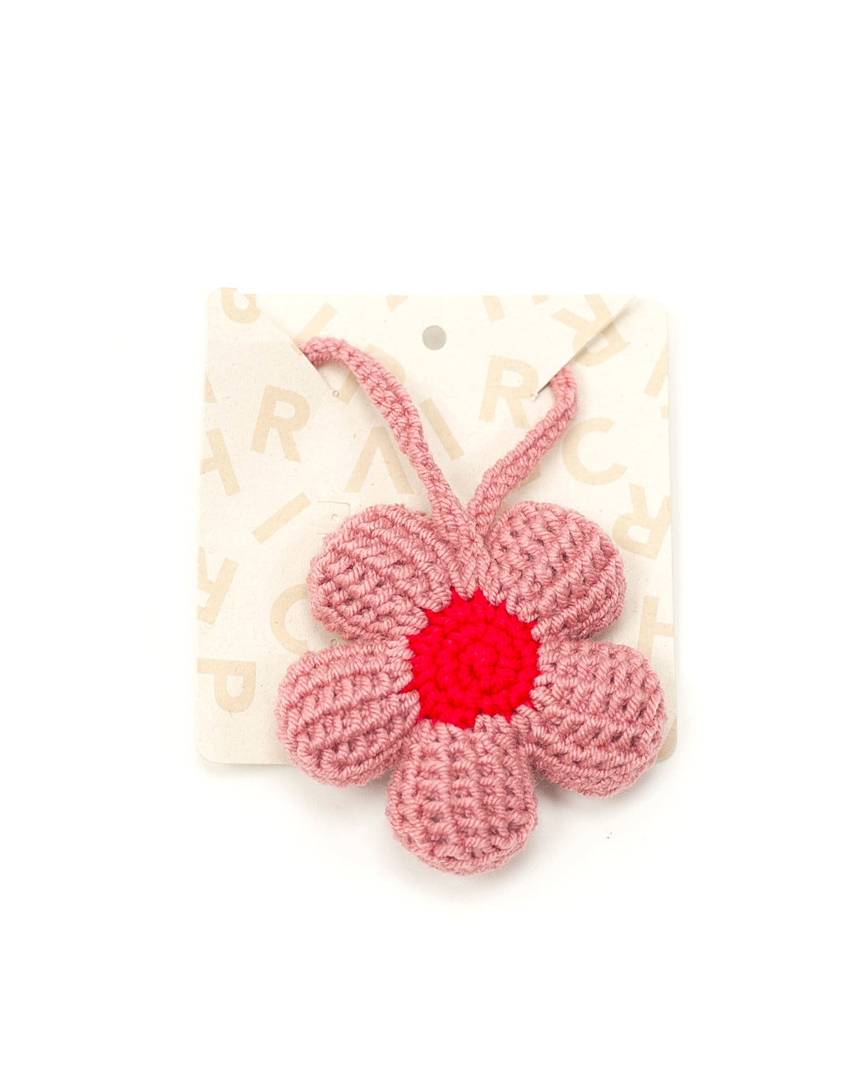 Charm Flor Rosado Crochet