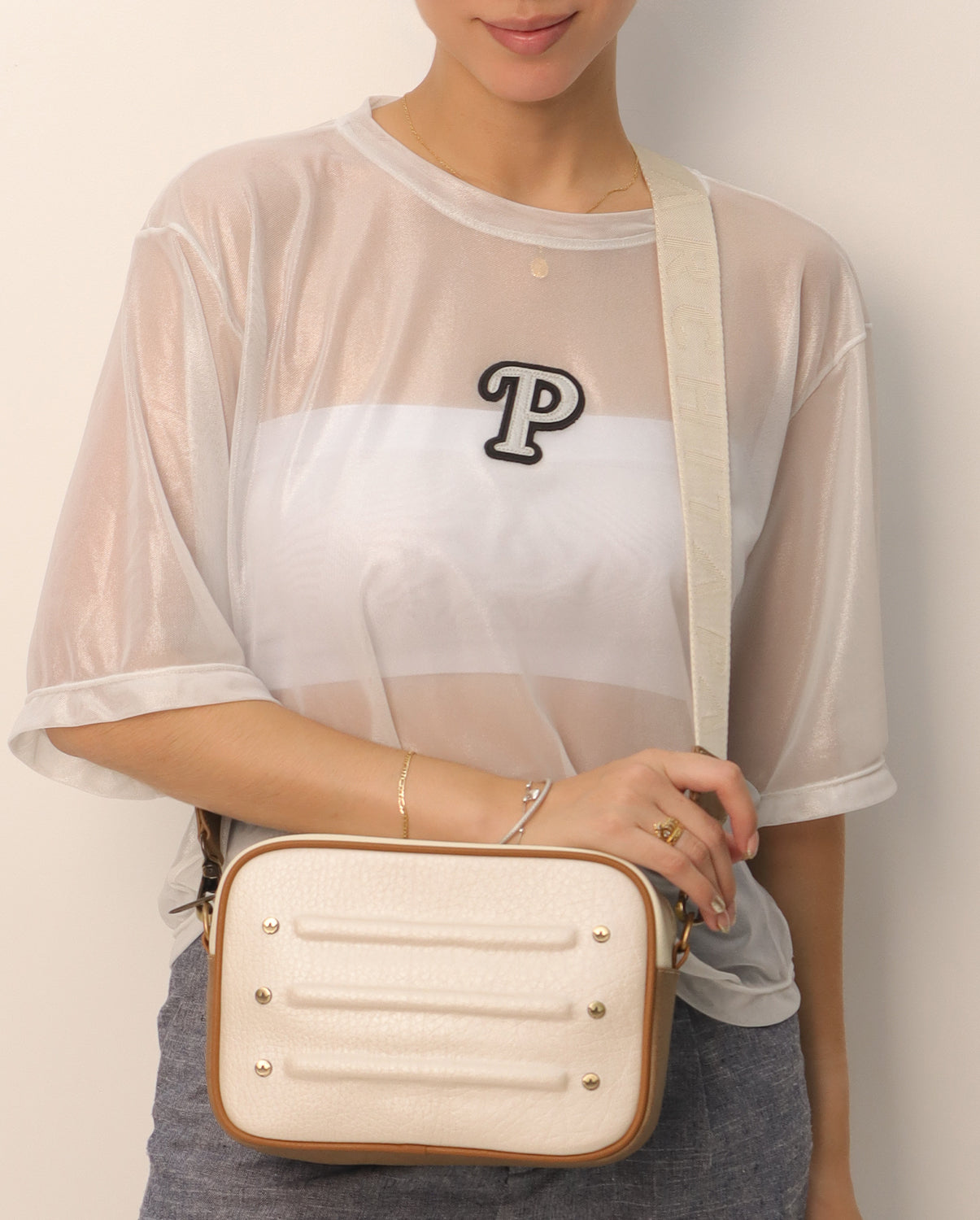 Nuba Strap Embroidered Shoulder Bag P
