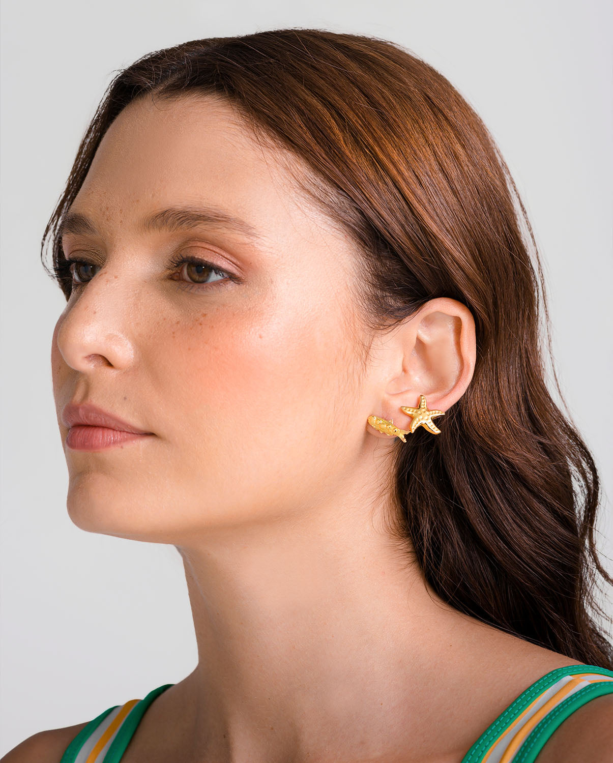 Set x 3 Aretes Brisa Dorado