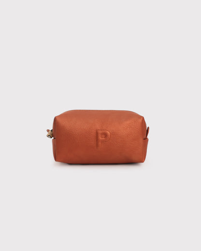 Small Copper Patch Cosmetic Bag
