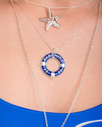 Set x 3 Cadena Santorini Plata