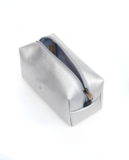 Cosmetiquera Parcha Plata Grande